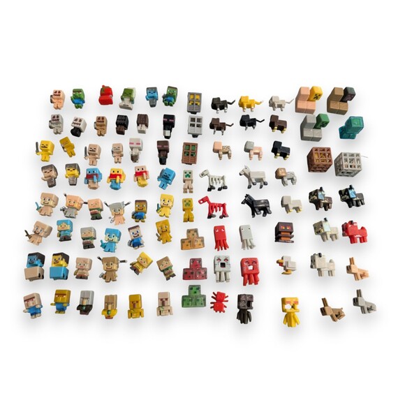 Large Lot of 94 Minecraft Minifigures People Animals Monsters 1'' - Picture 1 of 6